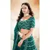 Green Georgette Embroidery Work Plus Size Traditional Lehenga Choli - 9368186884