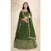 Mehendi Green Georgette Embroidery Work Plus Size Traditional Lehenga Choli - 9368186885