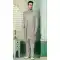 Grey Banarasi Silk Sequins Work Function Wear Men's Indo Western - 9376186943