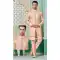 Pink Banarasi Silk Woven Work Function Wear Men's Indo Western - 9376186953