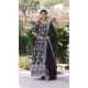 Viscose Embroidery Work Readymade Party Wear Gown In Black - 9382186988