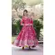Viscose Embroidery Work Readymade Party Wear Gown In Pink - 9382186989