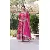 Viscose Embroidery Work Readymade Plus Size Party Wear Gown In Pink - 9382186989