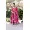 Viscose Embroidery Work Readymade Party Wear Gown In Pink - 9382186989