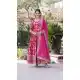 Viscose Embroidery Work Readymade Party Wear Gown In Pink - 9382186989