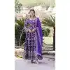 Viscose Embroidery Work Readymade Plus Size Party Wear Gown In Purple - 9382186990