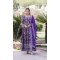 Viscose Embroidery Work Readymade Party Wear Gown In Purple - 9382186990