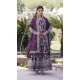 Viscose Embroidery Work Readymade Party Wear Gown In Wine - 9382186991