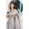 Sky Blue Banarasi Silk Jacquard Work Traditional Wear Plu Size Saree - 9395187044