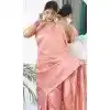 Peach Banarasi Silk Jacquard Work Traditional Wear Plu Size Saree - 9395187046