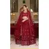 Maroon Net Embroidery Work Party Wear Plus Size Lehenga Choli - 9397187056