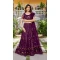 Plum Purple Net Embroidery Work Party Wear Lehenga Choli - 9397187057