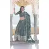 Viscose Embroidery Work Traditional Wear Plus Size Lehenga Choli In Green - 9400187069
