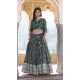 Viscose Embroidery Work Traditional Wear Lehenga Choli In Green - 9400187069
