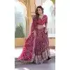 Viscose Embroidery Work Traditional Wear Plus Size Lehenga Choli In Rani Pink - 9400187070