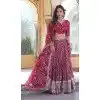 Viscose Embroidery Work Traditional Wear Plus Size Lehenga Choli In Rani Pink - 9400187070