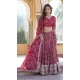 Viscose Embroidery Work Traditional Wear Lehenga Choli In Rani Pink - 9400187070