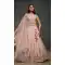 Chiffon Embroidered Designer Wear Lehenga Choli In Peach - 143458145