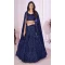 Blue Georgette Embroidery Work Party Wear Designer Lehenga Choli - 144658892