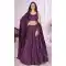 Georgette Embroidery Work Party Wear Designer Lehenga Choli Purple - 144658893