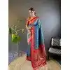 Blue Soft Silk Zari Weaving Work Traditional Wear Plus Size Saree - 144979121