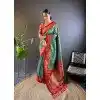 Green Soft Silk Zari Weaving Work Traditional Wear Plus Size Saree - 144979122