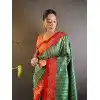 Green Soft Silk Zari Weaving Work Traditional Wear Plus Size Saree - 144979122