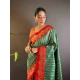 Green Soft Silk Zari Weaving Work Traditional Wear Saree - 144979122