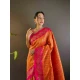 Orange Soft Silk Zari Weaving Work Traditional Wear Saree - 144979123 Orange Soft Silk Zari Weaving Work Traditional Wear Saree - 144979123