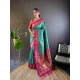 Soft Silk Green Zari Weaving Work Traditional Wear Saree - 144979124