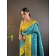 Firozi Soft Silk Zari Weaving Work Traditional Wear Saree - 144979125