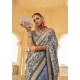 Silk Weaving Work Designer Party Wear Saree In Grey - 145489416