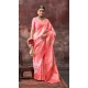 Peach Rangkat Silk Weaving Work Traditional Party Wear Saree - 145499427