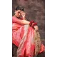 Peach Rangkat Silk Weaving Work Traditional Party Wear Saree - 145499427