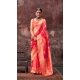 Red Rangkat Silk Weaving Work Traditional Party Wear Saree - 145499429