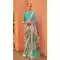 Silk Printed Party Wear Designer Saree In Sea Green - 146009713
