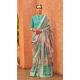 Silk Printed Party Wear Designer Saree In Sea Green - 146009713