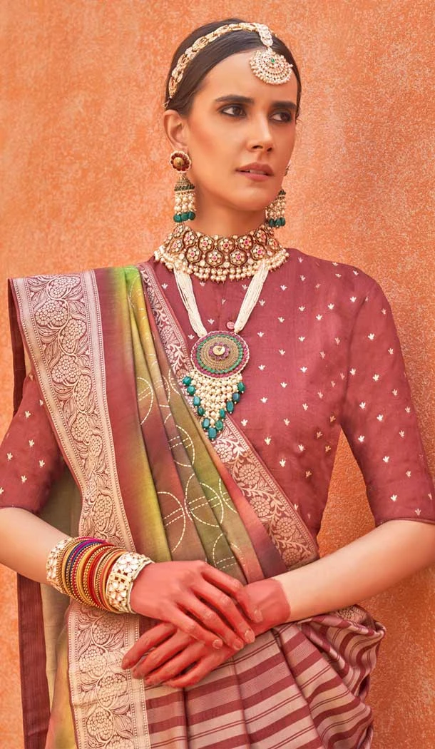Silk Printed Party Wear Designer Saree In Multi Color - 146009719