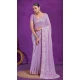 Simar Silk Embroidery Work Party Wear Designer Saree In Lavender - 9405187097