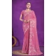 Simar Silk Embroidery Work Party Wear Designer Saree In Pink - 9405187099