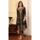 Georgette Embroidered Party Wear Salwar Suit In Black - 9414187143