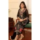 Georgette Embroidered Party Wear Salwar Suit In Black - 9414187143