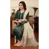 Georgette Embroidered Party Wear Plus Size Salwar Suit In Green - 9414187145
