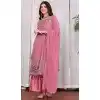 Pink Georgette Embroidered Party Wear Plus Size Salwar Suit - 9414187147