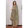 Green Georgette Embroidered Party Wear Plus Size Salwar Suit - 9414187148