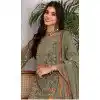 Green Georgette Embroidered Party Wear Plus Size Salwar Suit - 9414187148