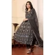 Georgette Embroidered Party Wear Salwar Suit In Brown - 9414187150