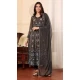 Georgette Embroidered Party Wear Salwar Suit In Brown - 9414187150