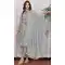 Georgette Embroidered Party Wear Salwar Suit In Grey - 9414187151