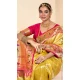 Yellow Tissue Silk Gold Zari Work Traditional Designer Wear Saree - 9425187203